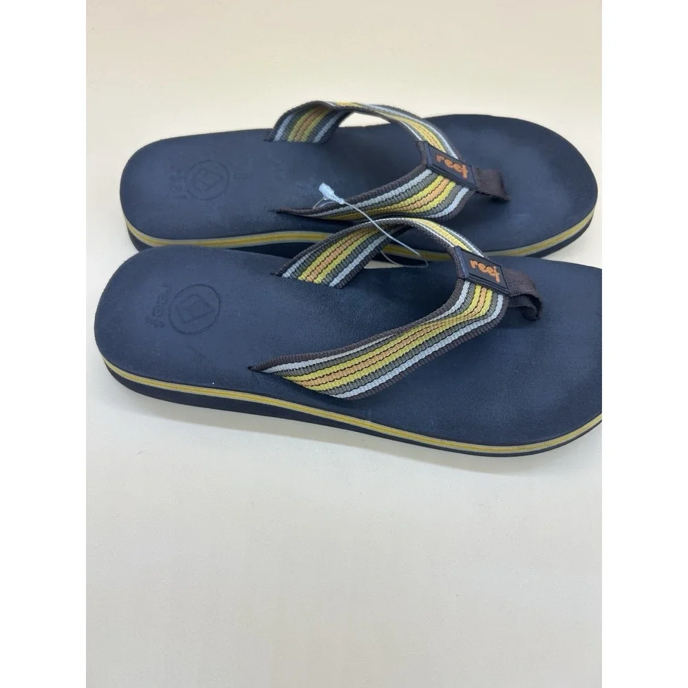 Reef Womens Flip Flop Sandals Size 8 Multicolor Striped Cushioned Beach Shoes